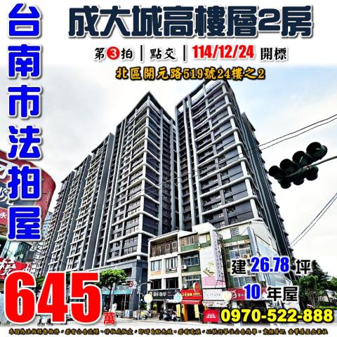 北區開元路成大城2房